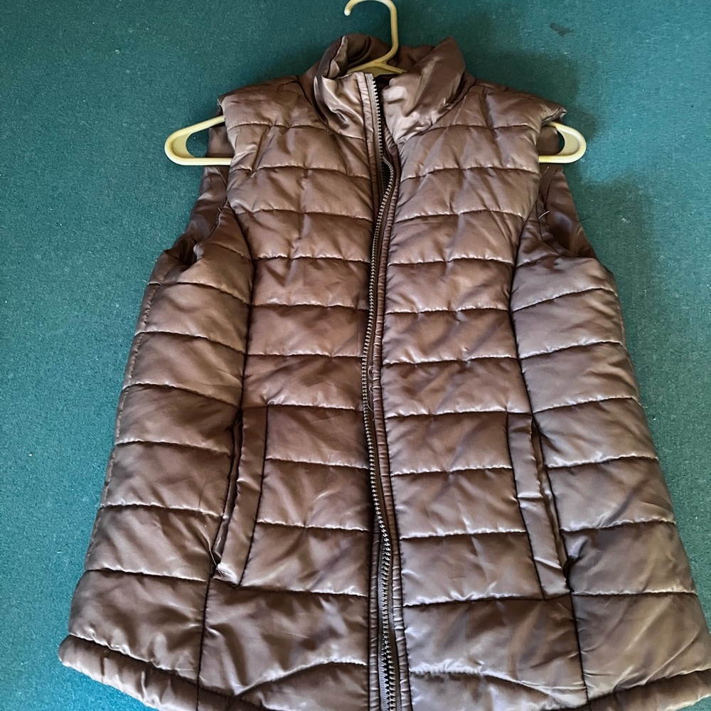 Women's Brown Quilted Vest